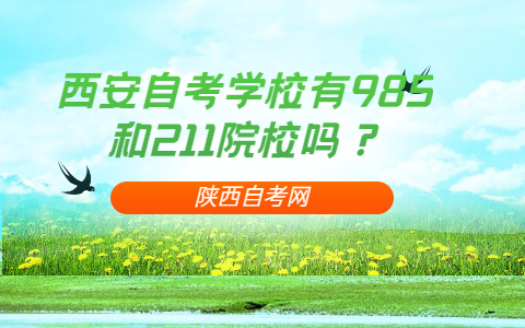西安自考學校有985和211院校嗎？