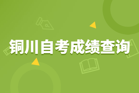 2022年4月銅川自考成績查詢時間
