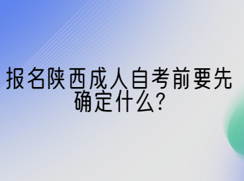 陜西成人自考