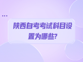 陜西自考考試科目